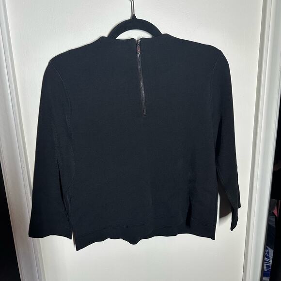 LK Bennett TK Mele Black Knit Top Size Small - Picture 4 of 9